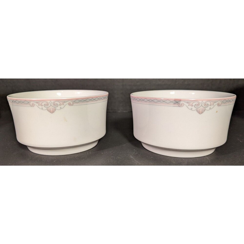 Lennox Decor Hatteras 7882 Soup Fruit Dessert Bowls ~ Lot of 2 - 4"D x 2.25"H